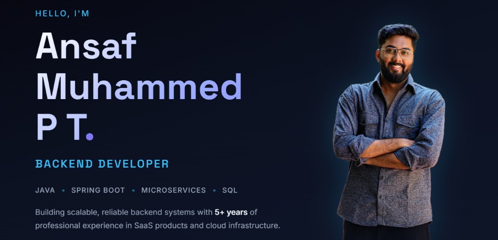 Ansaf Muhammed P T | Java Developer & Backend Developer – Trivandrum ...